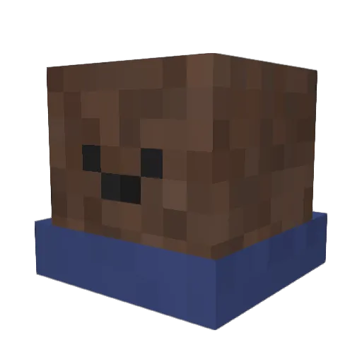 Butzbach Minecraft avatar head, 3D render