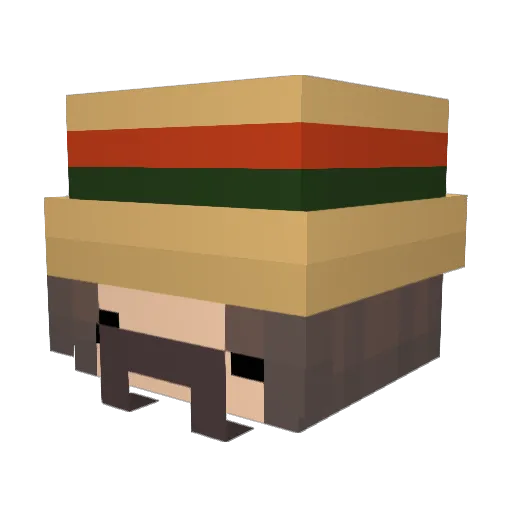 ButzeHase Minecraft avatar head, 3D render