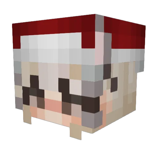 BuuNyan Minecraft avatar head, 3D render