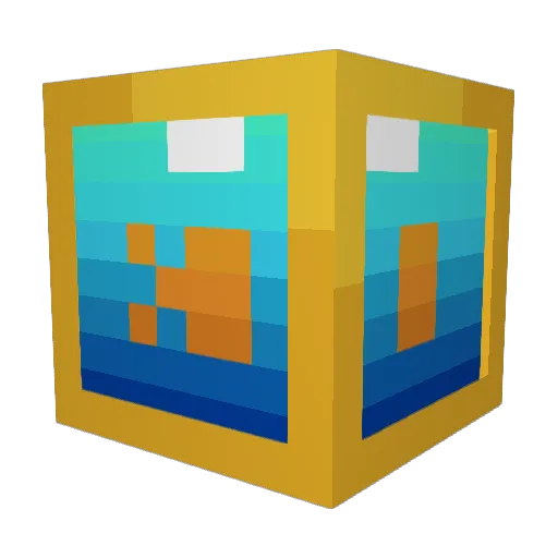 Buubaku Minecraft avatar head, 3D render