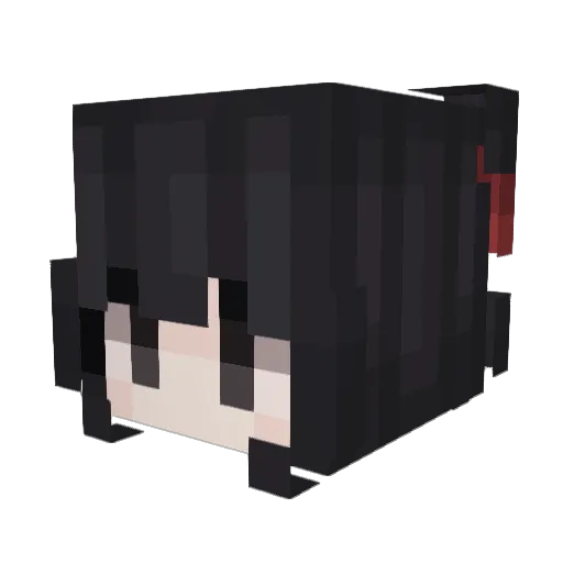 Buubix Minecraft avatar head, 3D render