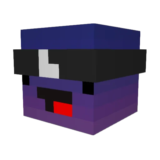 Buuju Minecraft avatar head, 3D render