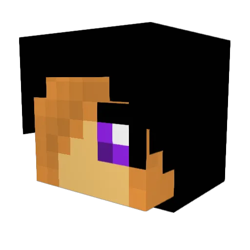Buumper Minecraft avatar head, 3D render