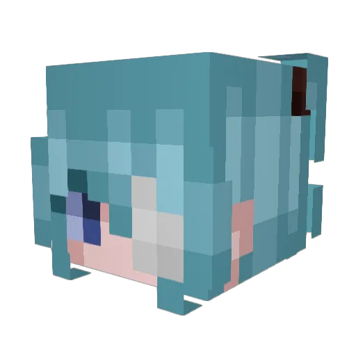 Buurdu Minecraft avatar head, 3D render