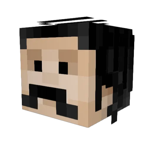 Buushman Minecraft avatar head, 3D render