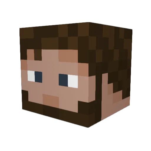 Buuteheweun Minecraft avatar head, 3D render