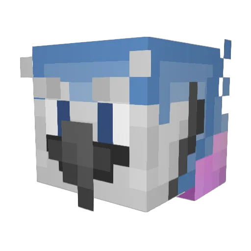 Buuurb Minecraft avatar head, 3D render