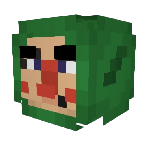 Buvvins Minecraft avatar head, 3D render