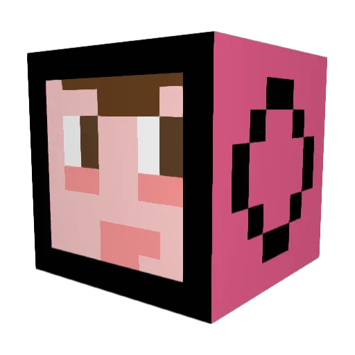 Buwaak Minecraft avatar head, 3D render