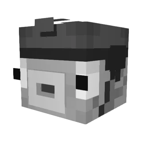 BuyBitcoin_ Minecraft avatar head, 3D render