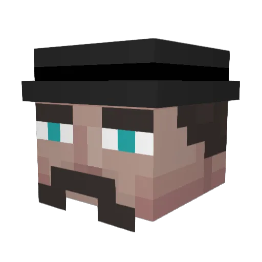Buz10 Minecraft avatar head, 3D render
