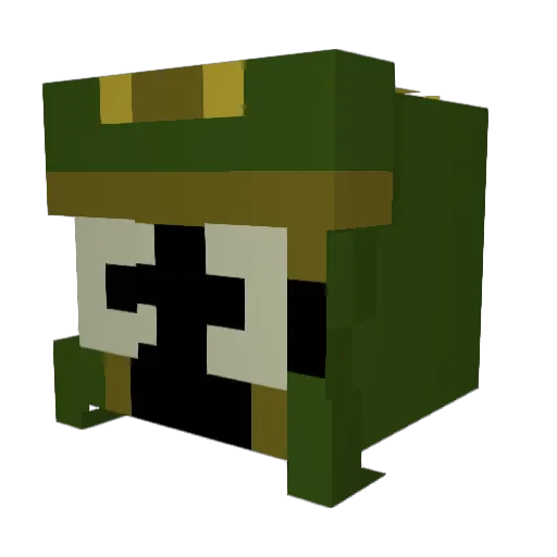 Buzboozled Minecraft avatar head, 3D render