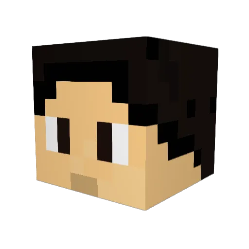 Buzya_ru Minecraft avatar head, 3D render