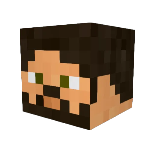 Buzz2682 Minecraft avatar head, 3D render
