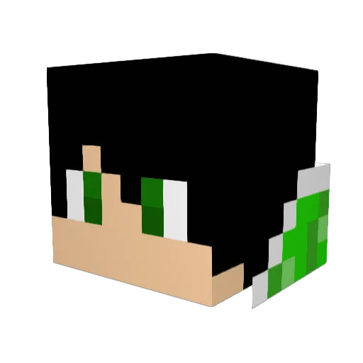 Buzz3_ Minecraft avatar head, 3D render