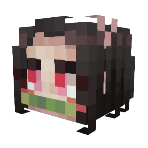BuzzLove Minecraft avatar head, 3D render