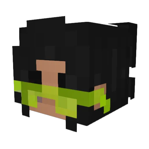 BuzzaBoof Minecraft avatar head, 3D render
