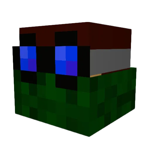 Buzzerka Minecraft avatar head, 3D render