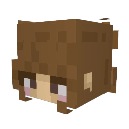 BuzziMC Minecraft avatar head, 3D render