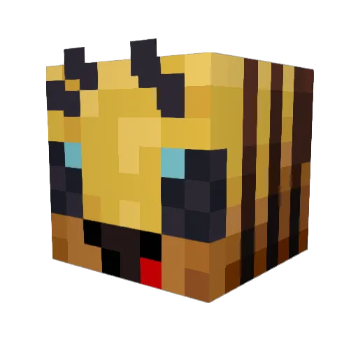 BuzzyBeeYT_ Minecraft avatar head, 3D render