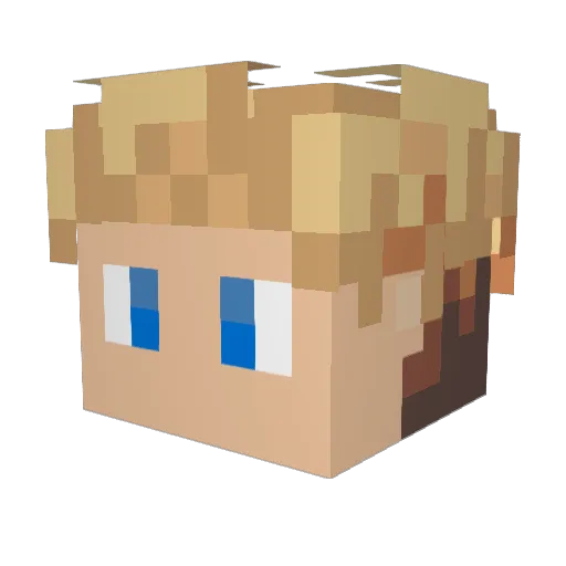 Buzzy_on_top Minecraft avatar head, 3D render