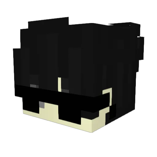 BuzzzCut_ Minecraft avatar head, 3D render