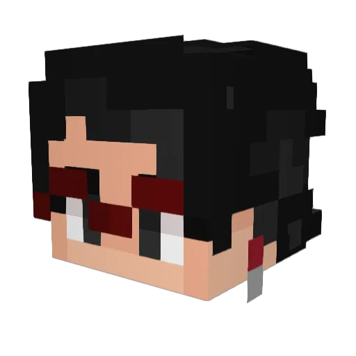 Bvale Minecraft avatar head, 3D render