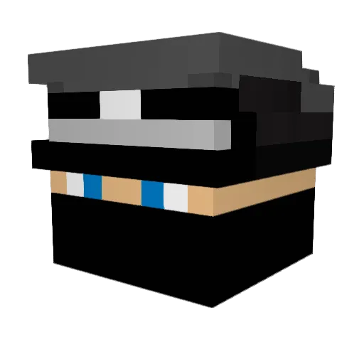 Bvbahr Minecraft avatar head, 3D render