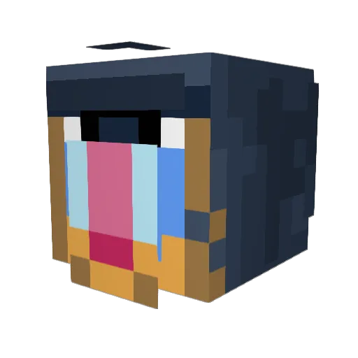 Bvid Minecraft avatar head, 3D render