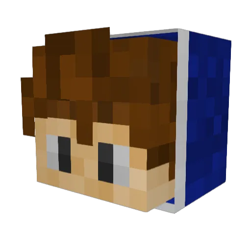 Bville_BigA Minecraft avatar head, 3D render