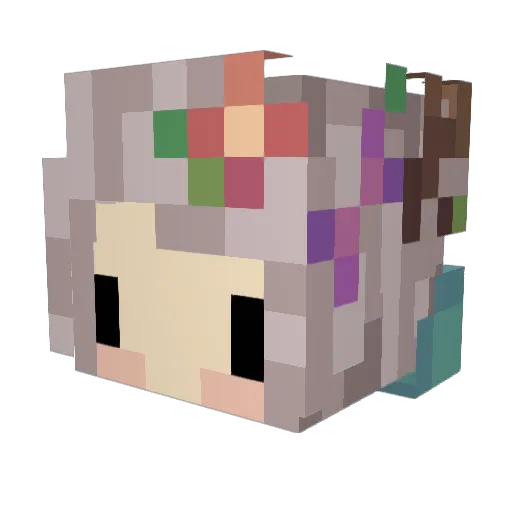 Bvug Minecraft avatar head, 3D render