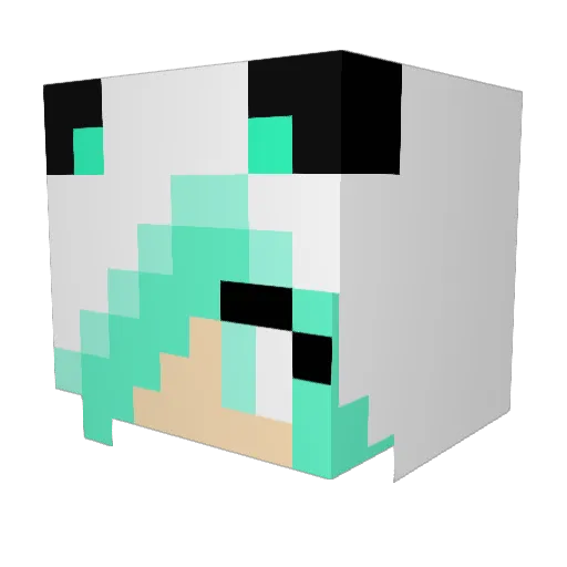 Bwahrk Minecraft avatar head, 3D render
