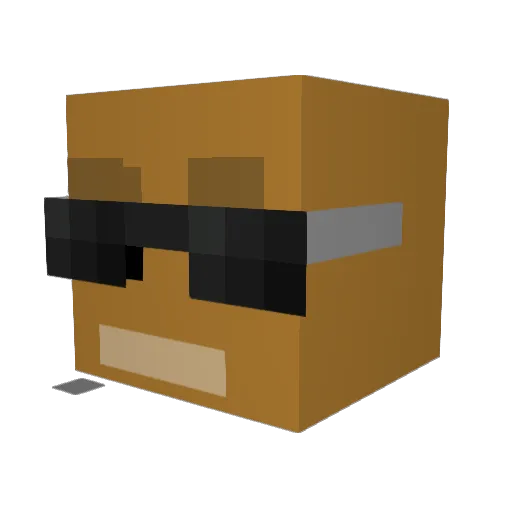 Bwandon__ Minecraft avatar head, 3D render