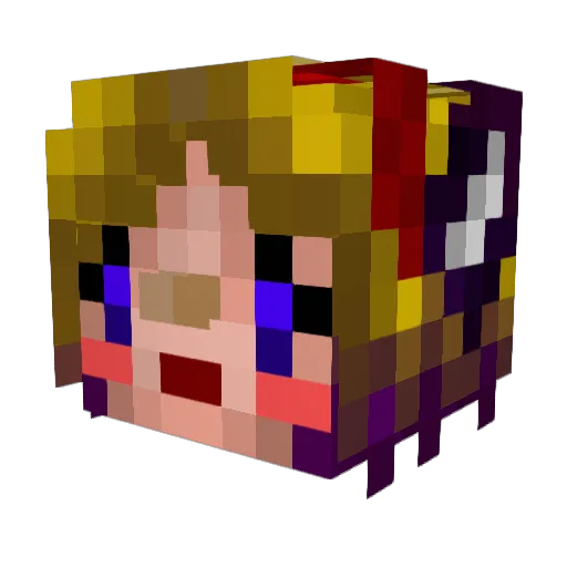 BwbanDel Minecraft avatar head, 3D render