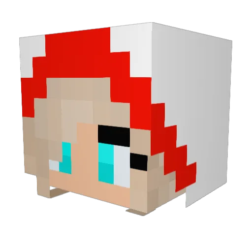 Bweeb Minecraft avatar head, 3D render