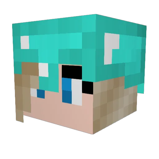 Bwerken Minecraft avatar head, 3D render