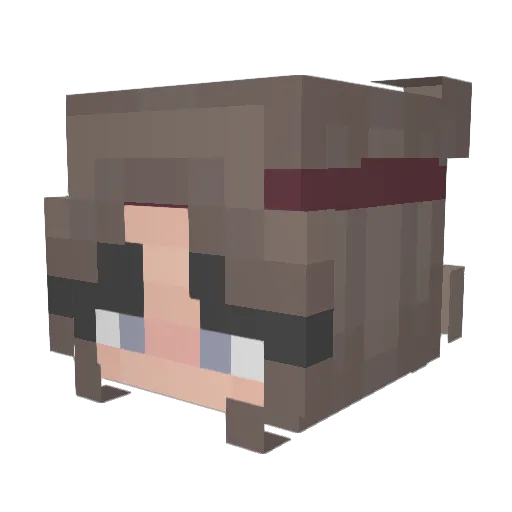BwiBri Minecraft avatar head, 3D render