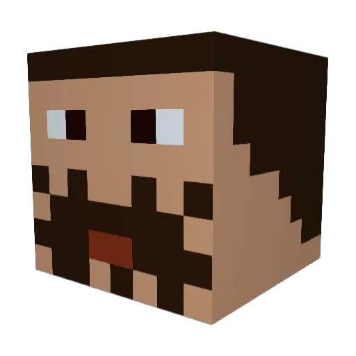 Bwillsz Minecraft avatar head, 3D render