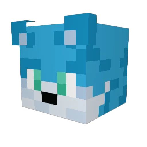 Bwluff Minecraft avatar head, 3D render