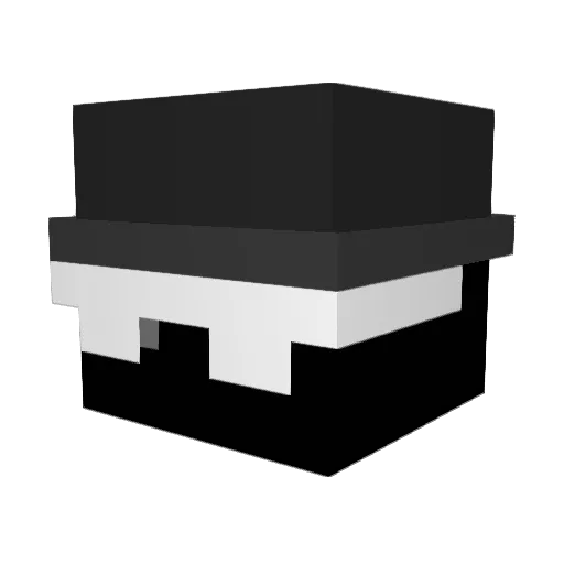 BwolfM Minecraft avatar head, 3D render