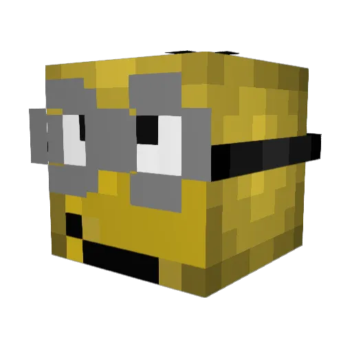 Bwsrrr Minecraft avatar head, 3D render