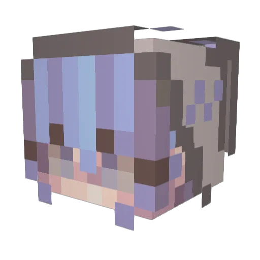 BxbyKurby Minecraft avatar head, 3D render