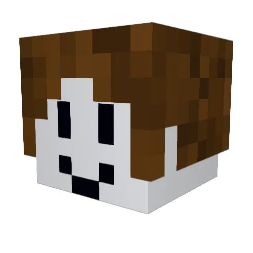 Bxcars Minecraft avatar head, 3D render
