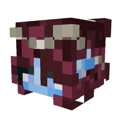 Bxiiqn Minecraft avatar head, 3D render