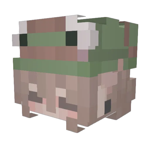 Bxissa Minecraft avatar head, 3D render