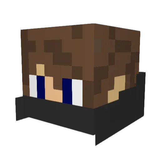 Bxkxm Minecraft avatar head, 3D render