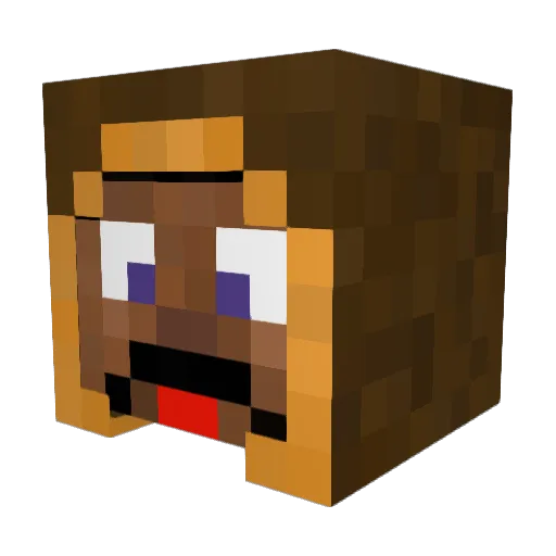 Bxmj Minecraft avatar head, 3D render