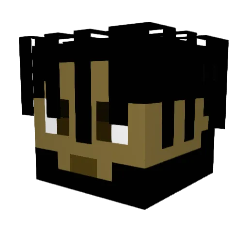 Bxnjiiis Minecraft avatar head, 3D render
