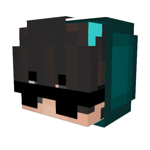Bxnjmin Minecraft avatar head, 3D render