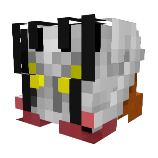 Bxnkxi Minecraft avatar head, 3D render